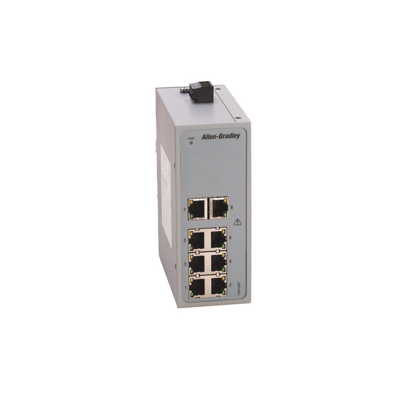 Allen-Bradley 1783-US8T Unmanaged Switch with 8 RJ45 Ports, Stratix 2000, Rockwell Automation